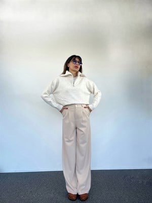 Bej Palazzo Pantolon 