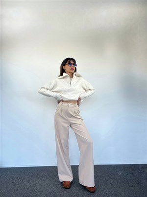 Bej Palazzo Pantolon 