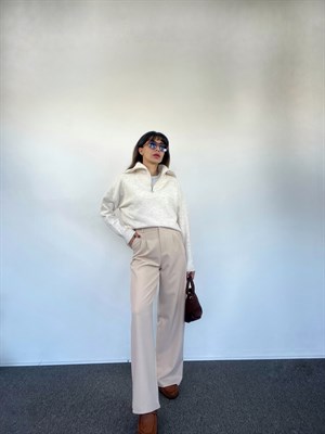 Bej Palazzo Pantolon 