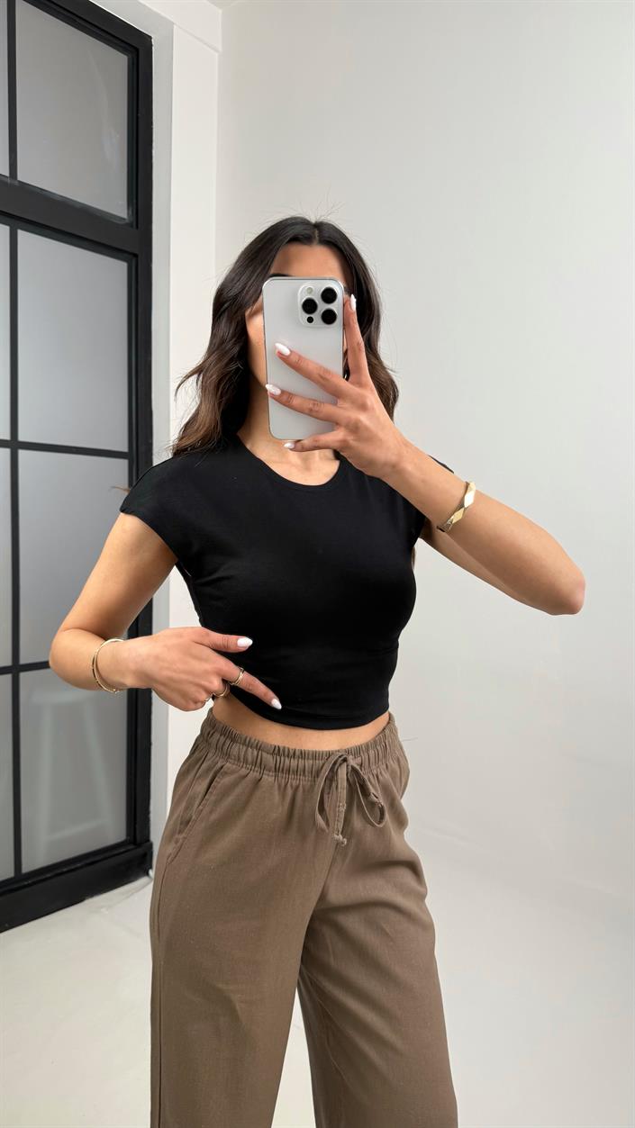 Siyah Basic Kısa Kol Tshirt Gaus00345
