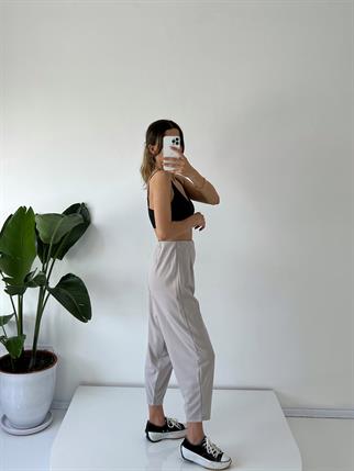 Brisa Gri Beli Lastikli Şalvar Pantolon 