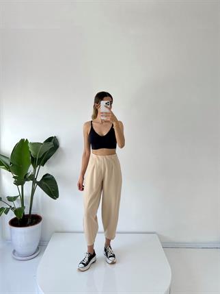 Brisa Taş Beli Lastikli Şalvar Pantolon	