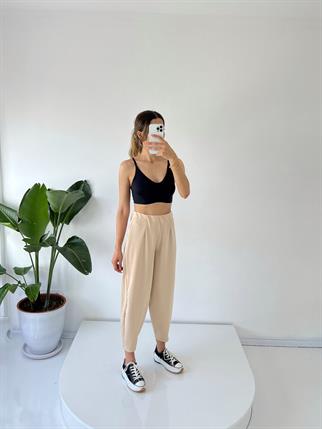 Brisa Taş Beli Lastikli Şalvar Pantolon	