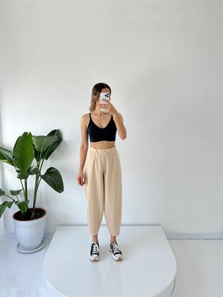 Brisa Taş Beli Lastikli Şalvar Pantolon	