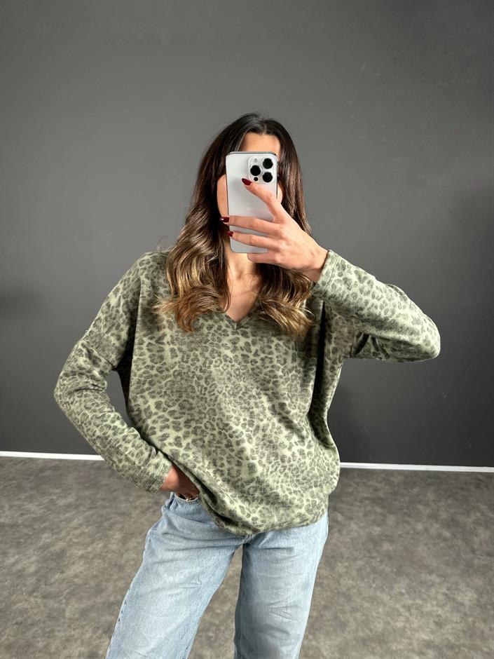 Yumoş Leopar Bluz
