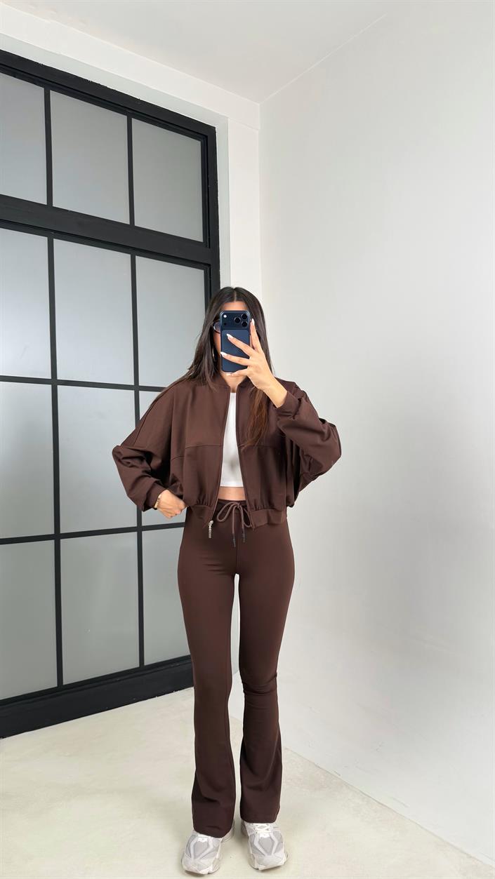 Acı Kahve Zr Muadil Hırka Eşofman Spor Takım GAUS-00648