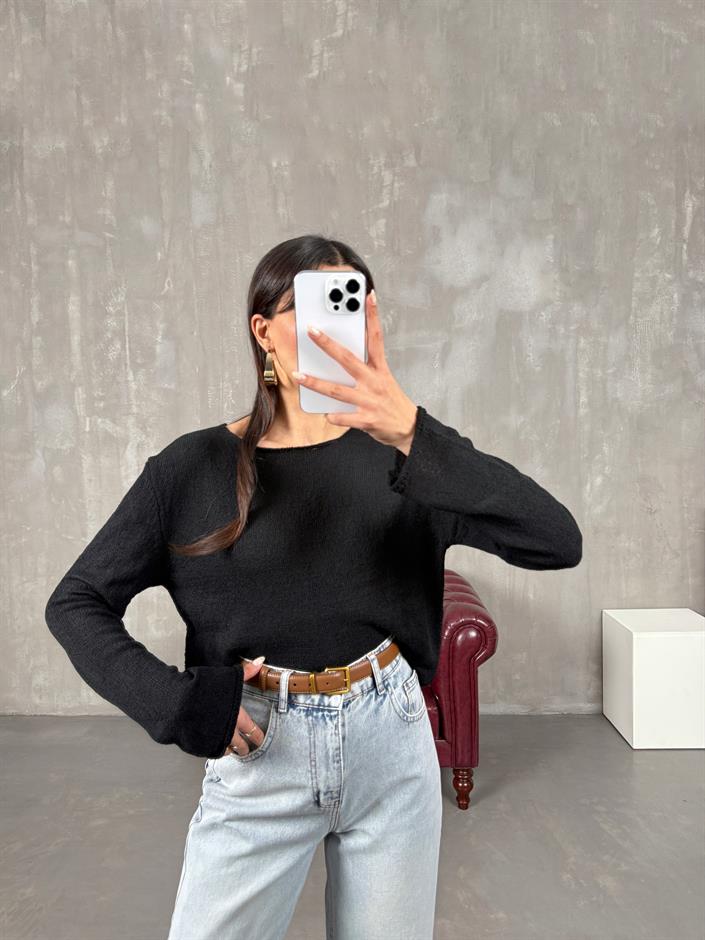 Nebra Siyah MD Muadil İnce Triko