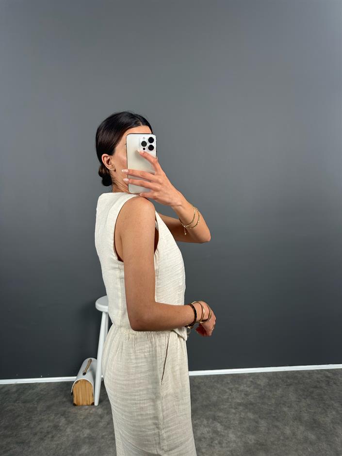 Olist Taş Nakışlı Astarlı Yelek 