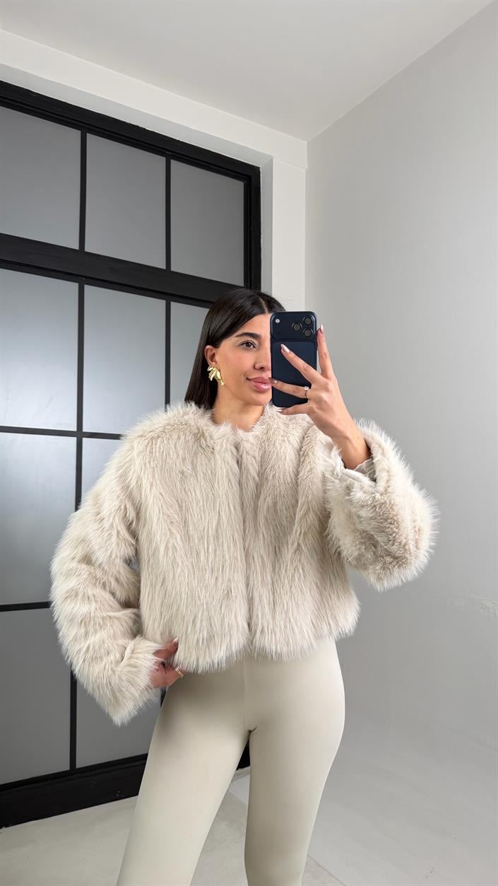 Taş Astarlı Muadil Crop Kürk GAUS-01103
