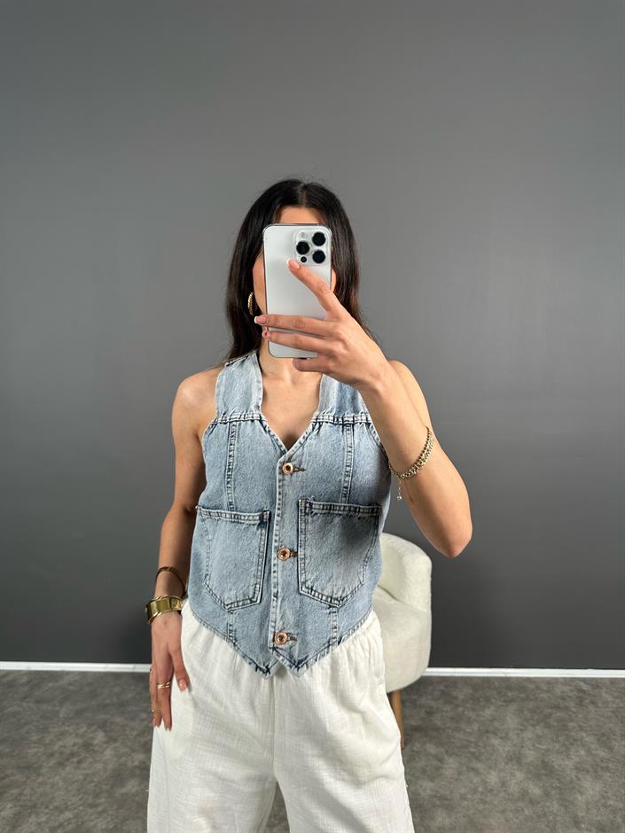Lae Denim Yelek 