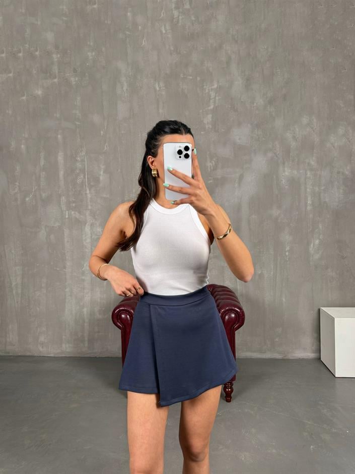 Antrasit Etekli Beli Lastikli Modal Şort Gaus00245