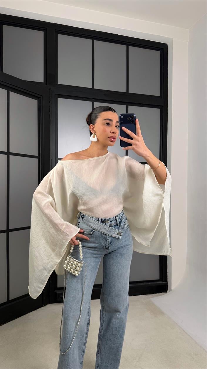 Mavi Taş Kemer Detaylı Premium Jean GAUS-01299