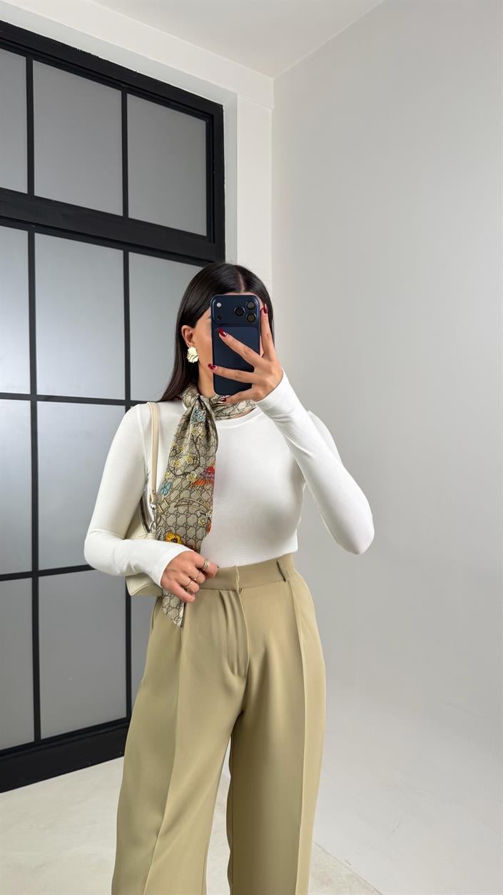 Yeşil Cep Detaylı Palazzo Pantolon GAUS-00803