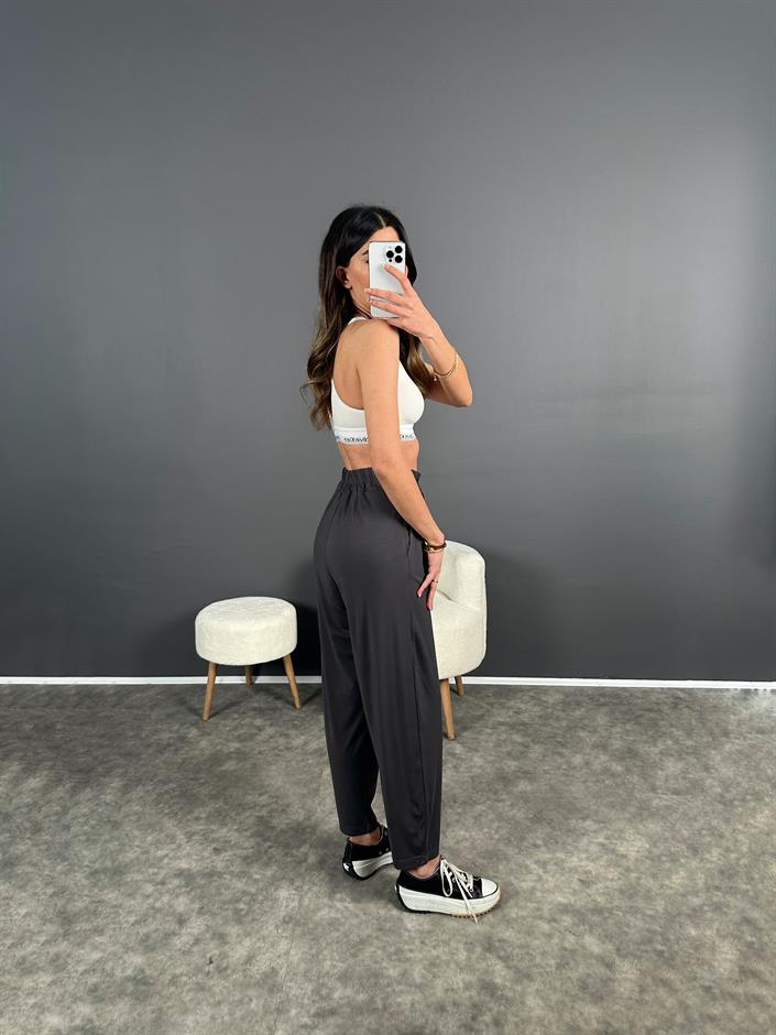 Tanya Füme Yazlık Modal Kumaş Harem Pantolon