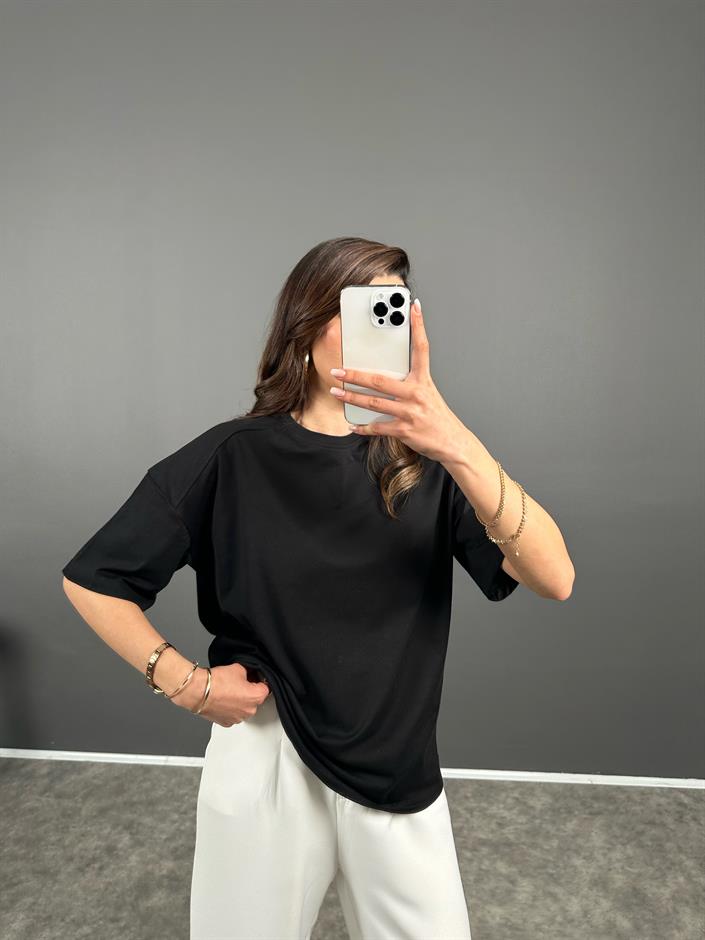 Canna Siyah Oversize Tshirt