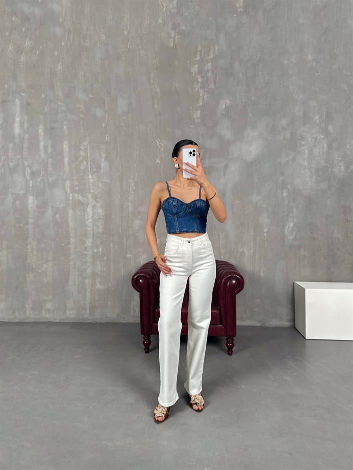 Ekru Straight Likralı Jean Gaus00016