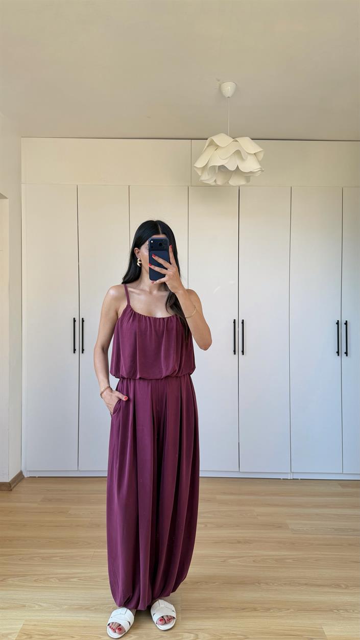 Mürdüm OYS Model Crop Üst Pantolon İkili Modal Kumaş Takım GAUS-01602