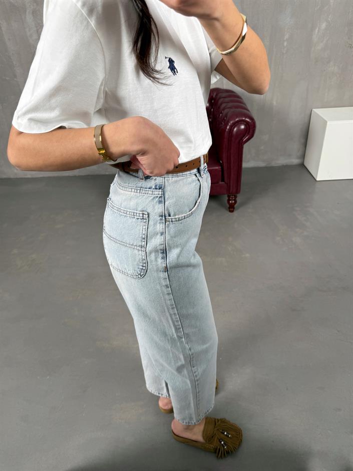 Ceremi Açık Mavi Mom Jean