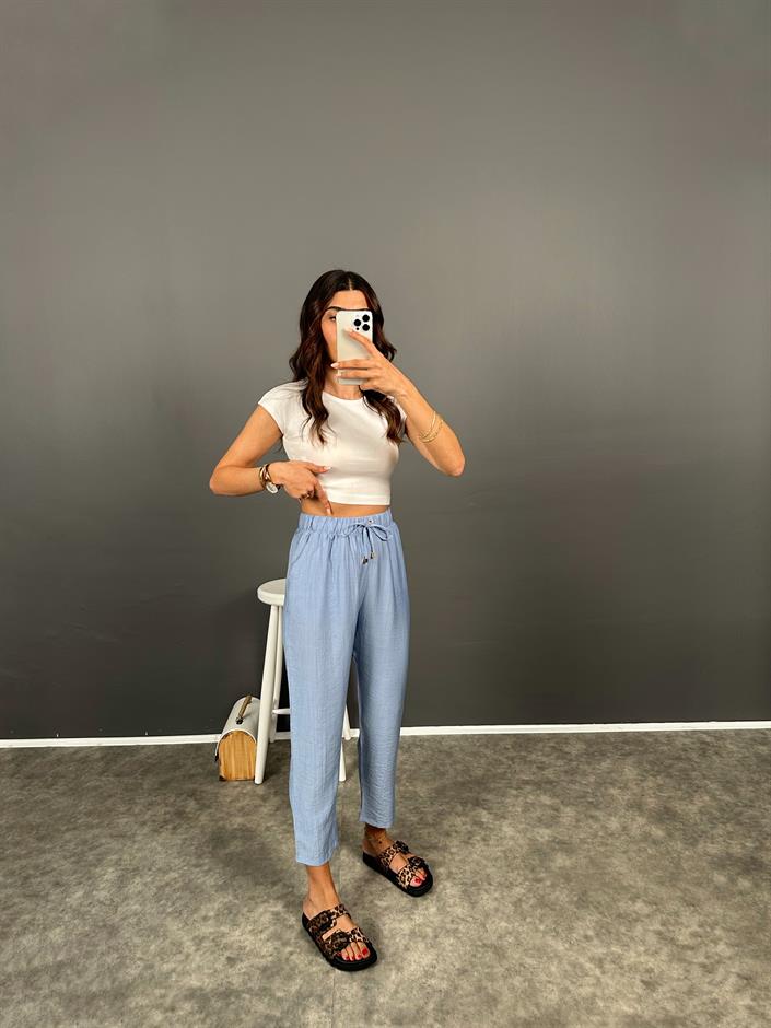 Solvit Açık Mavi Havuç Model Rahat Pantolon