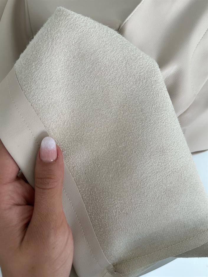 Carlie Taş Çımalı Deri Beli Lastikli Pantolon