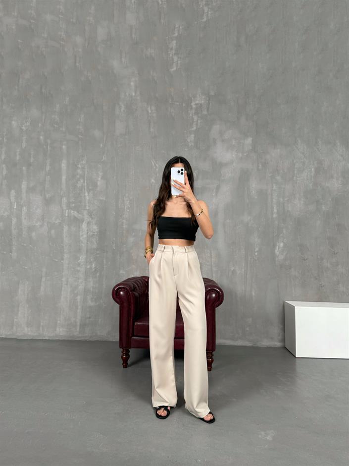 Taş Palazzo Kumaş Pantolon Gaus00140