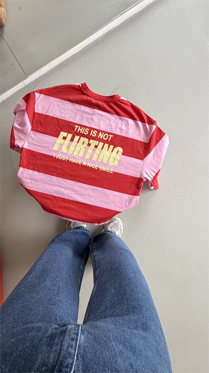 Kırmızı Çizgili Vintage Sweatshirt GAUS-02121