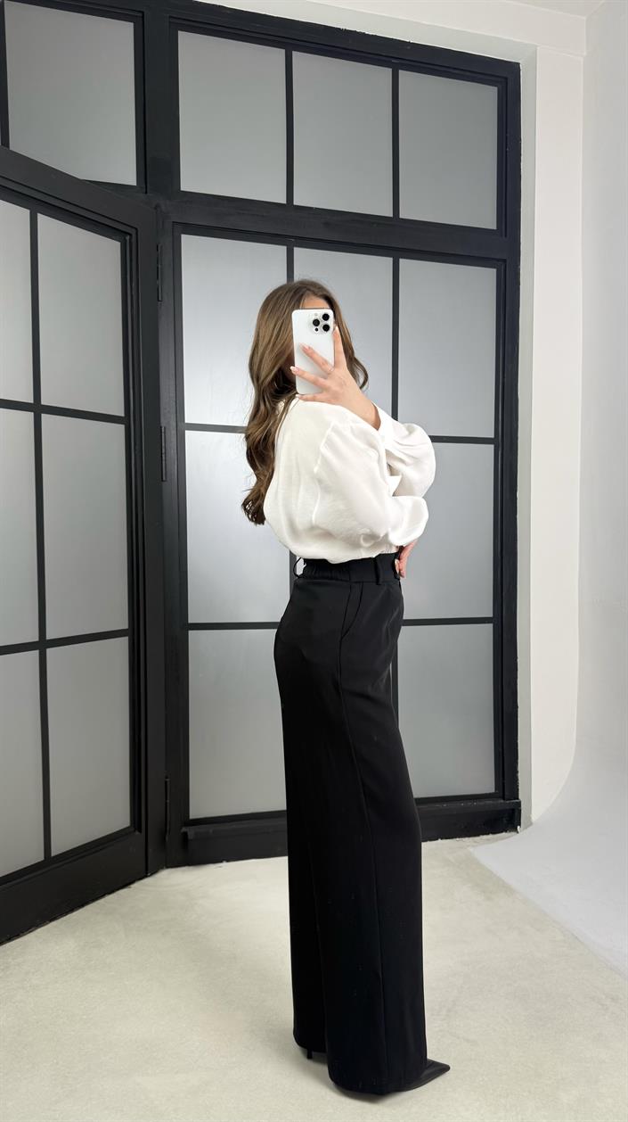 Siyah Gold Toka Detaylı Pantolon GAUS-01168