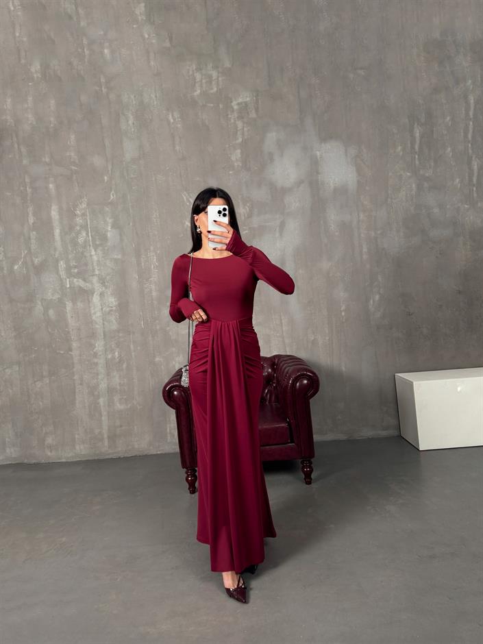 Bonita Bordo Bodysuit Etek Tasarım Takım