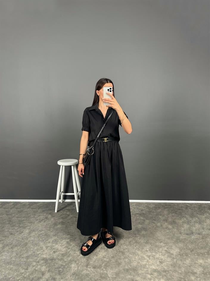 Fleur Siyah Zr Model Etek Bluz Takım