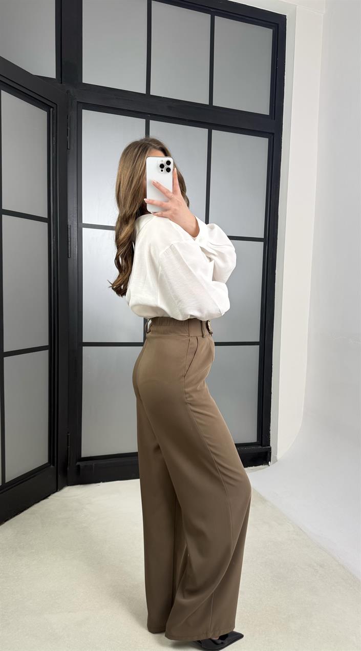 Haki Gold Toka Detaylı Pantolon GAUS-01168