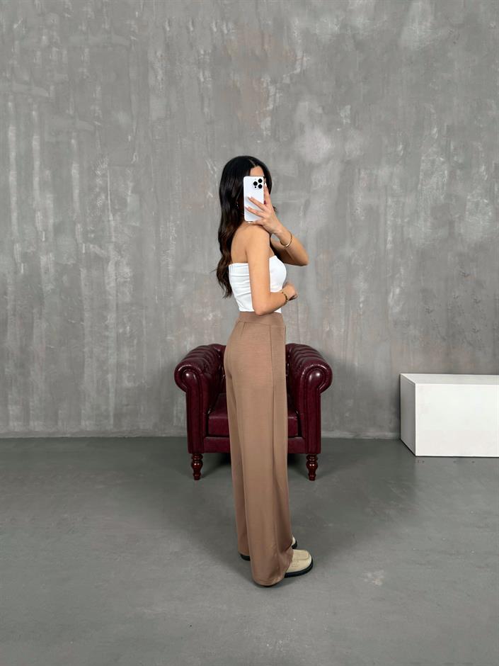 Kahve Çımalı Premium Modal Pantolon Gaus0006