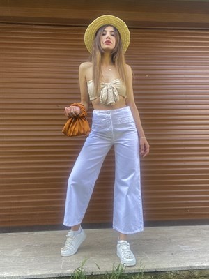 Cropped Wide Leg Jean 