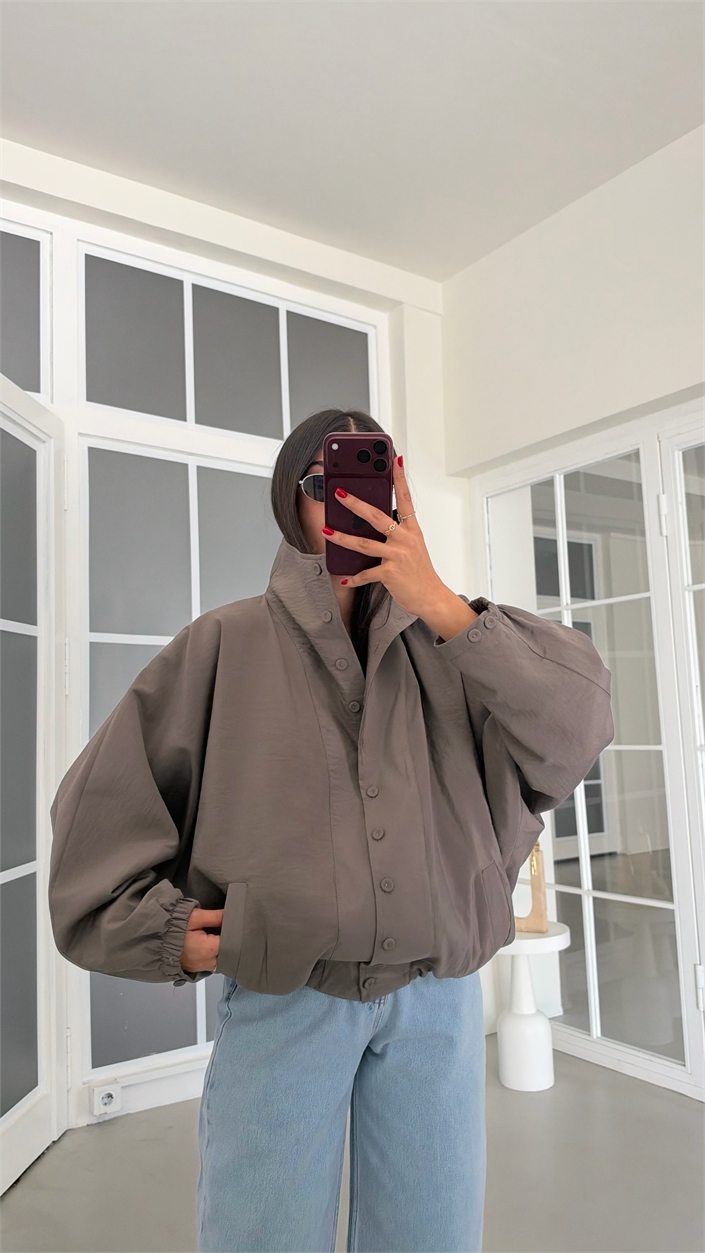 Vizon Yarasa Kol Bomber Ceket GAUS-02103