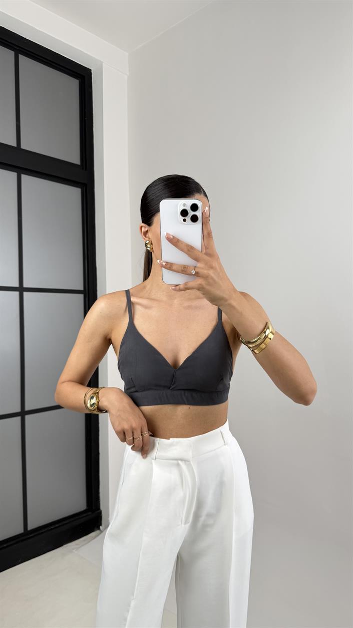 Antrasit Ayarlanabilir Askılı Bralet Gaus00595