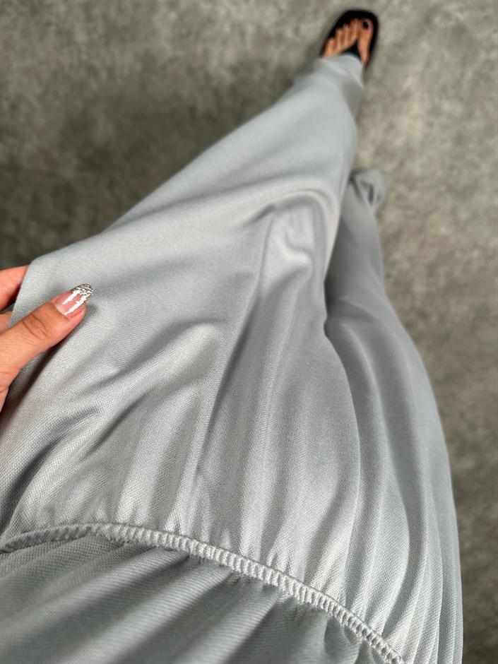 Helgi Gri Beli Lastikli Pike Modal Tulum 