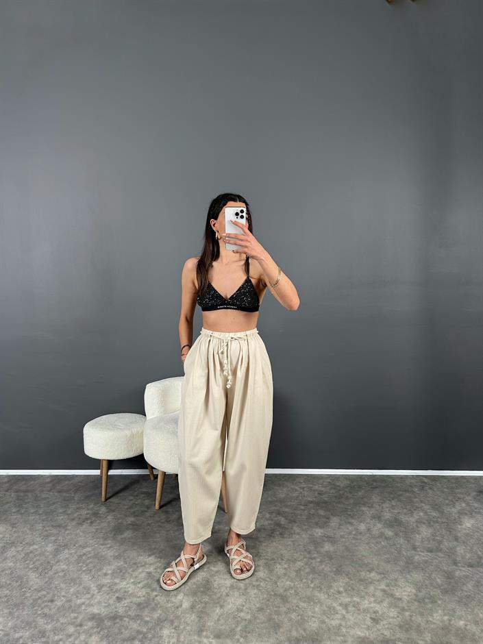 PRY Gabardin Şalvar Kemer Detaylı Pantolon 