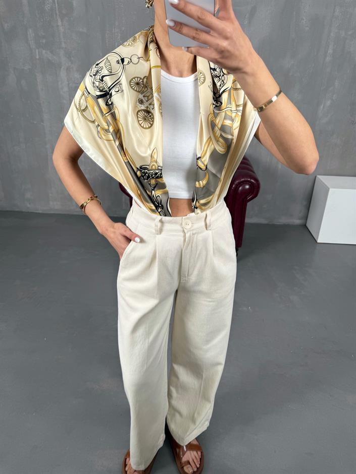 Taş Palazzo Gabardin Pantolon Gaus00031