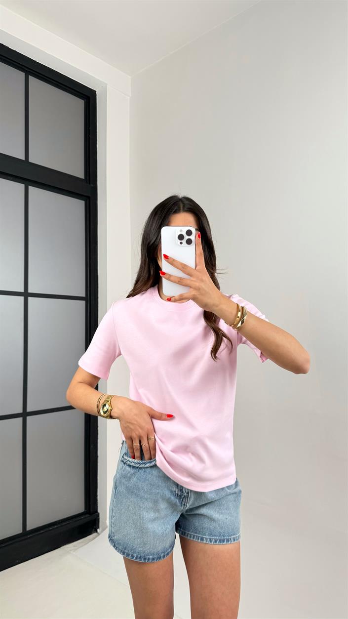 Pembe MD Muadil Kısa Kol Tshirt Gaus00480