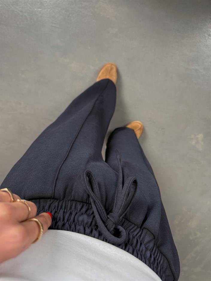 Vilde Siyah Çımalı Yıkamalı Oys Muadil Pantolon