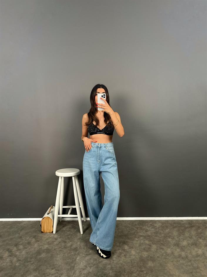 Kyla Light Blue Wide Leg Jean