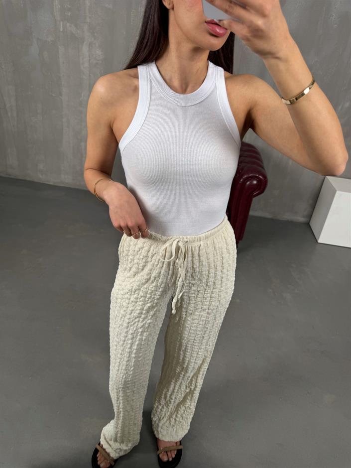 Krem Bürümcük Pantolon Gaus00067
