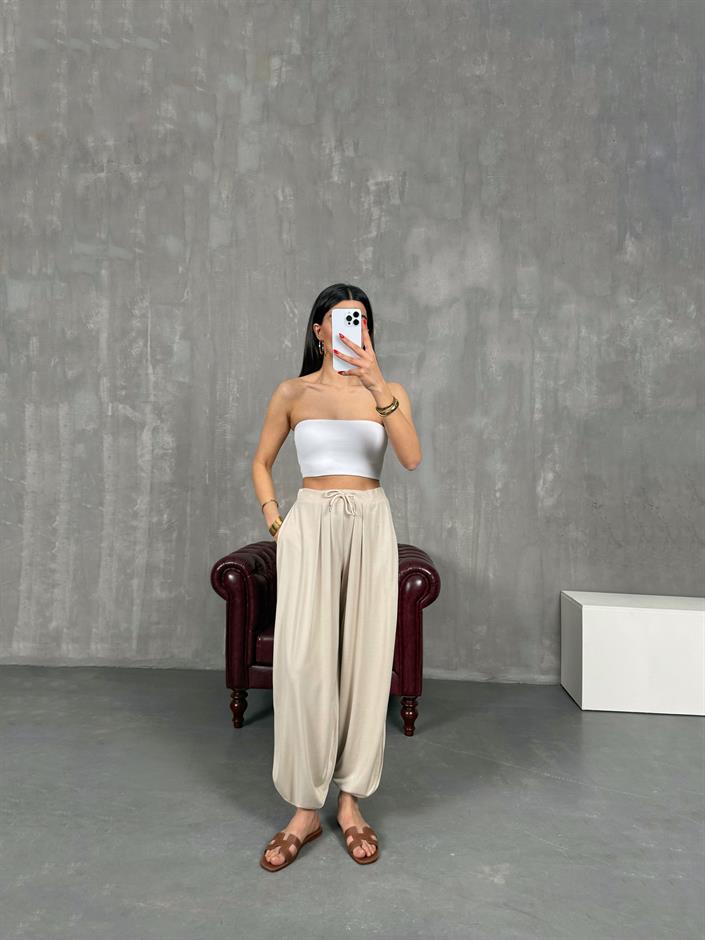 Taş Cepli Modal Muadil Şalvar Pantolon Gaus00207