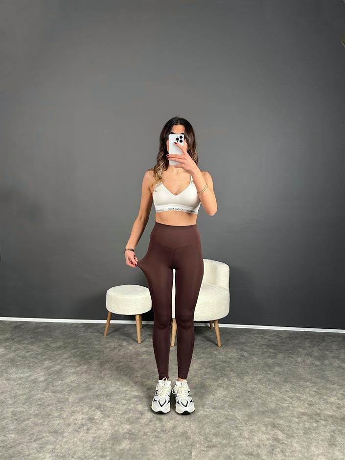 Oysh Kahverengi Şardonlu Tayt