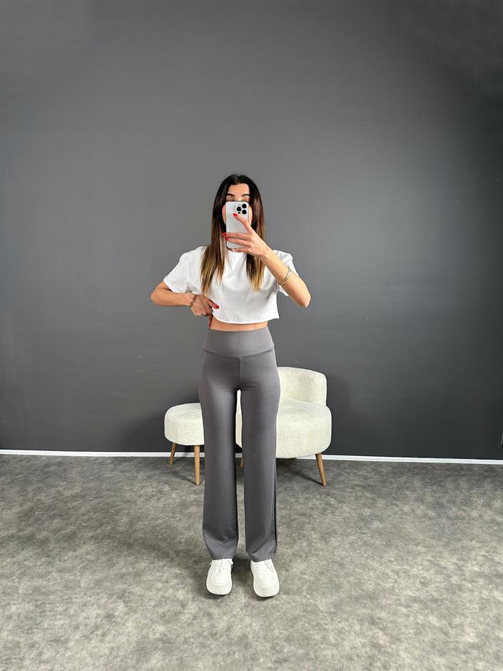 Oysh Baskılı Füme Fitilli Pantolon