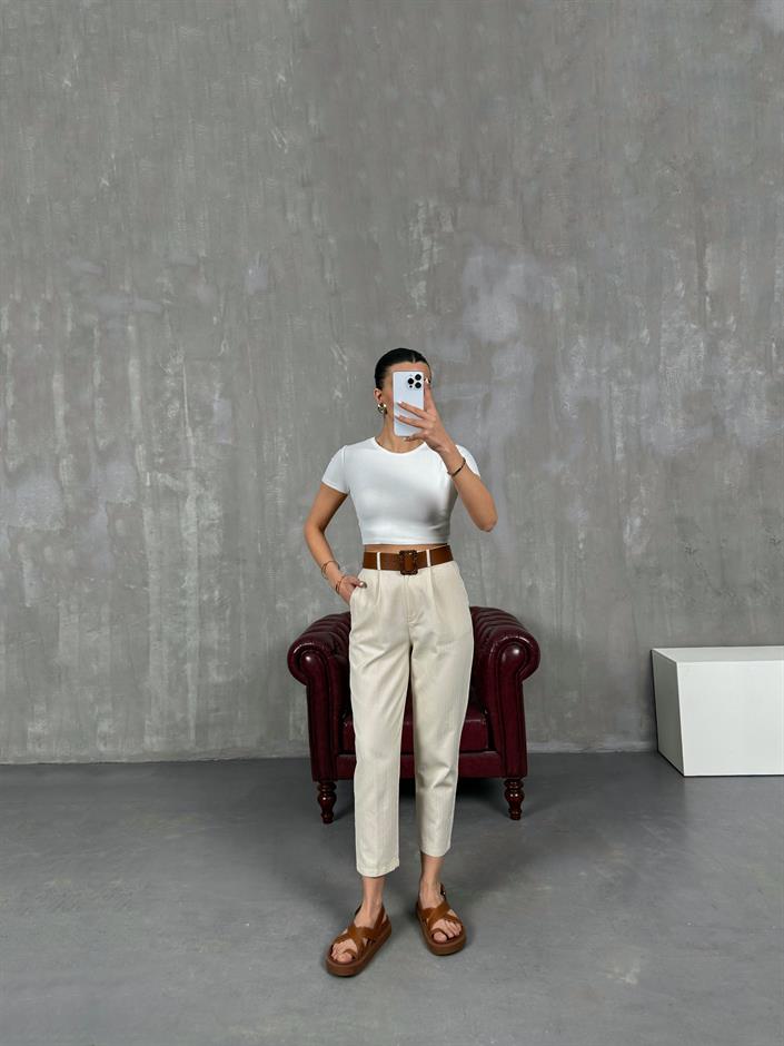 Taş Kemerli Havuç Pantolon Gaus00032