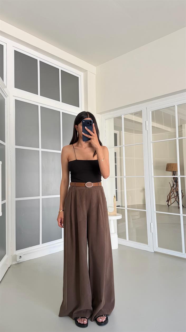 Kahve Kemerli Premium Pantolon GAUS-01667
