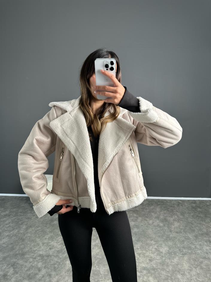 Holle Taş İçi Kürklü Mont