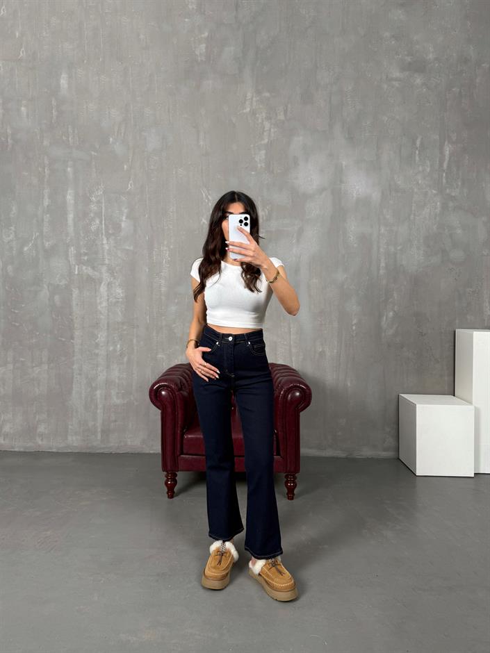 Shake Koyu Lacivert CS Muadil Flare Jean