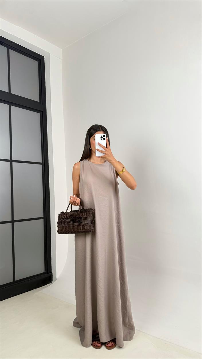 Vizon Cepli Premium Basic Tencel Elbise Gaus00661