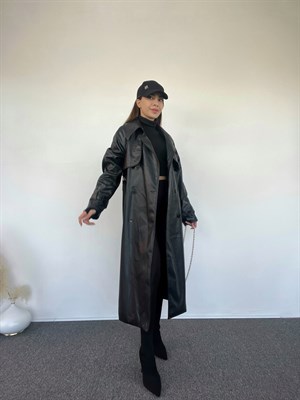 Deri Uzun Vintage Trençkot